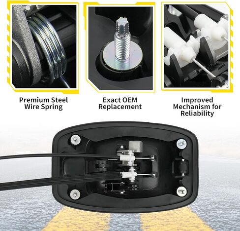 Passenger Side Sliding Door Handle with Cables Replaces# 5RK14JXWAB Compatible with 2014-2023 Ram ProMaster Cargo Van 1500 2500 3500 in Kuwait
