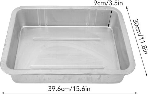 Acouto Galvanized Drip Pan Oil Drain Pan Leak Portable Universal Metal Construction Automotive Oil Change Container(#1) in Saudi Arabia
