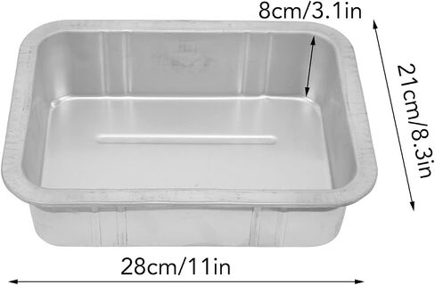 Acouto Galvanized Drip Pan Oil Drain Pan Leak Portable Universal Metal Construction Automotive Oil Change Container(#1) in Saudi Arabia