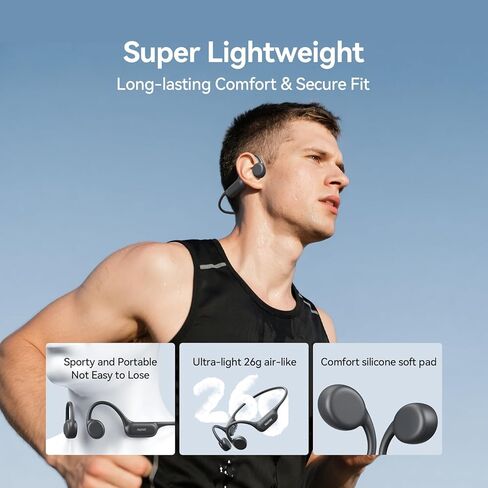 سماعات توصيل العظام Nank ، Runner4 IP68 سماعة رأس رياضية مقاومة للماء ومشغل MP3 16 جيجابايت ، بلوتوث 5.4 سماعات عظم الأذن المفتوحة اللاسلكية لتشغيل سماعات السباحة على مدار الدراجات. in Saudi Arabia