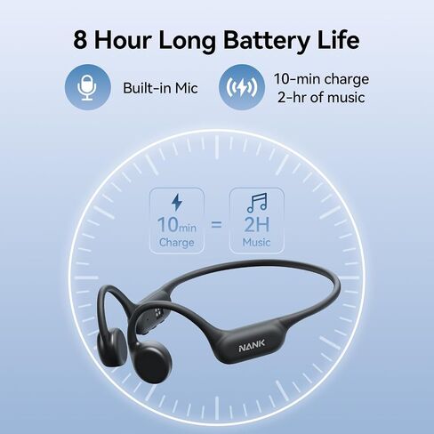 سماعات توصيل العظام Nank ، Runner4 IP68 سماعة رأس رياضية مقاومة للماء ومشغل MP3 16 جيجابايت ، بلوتوث 5.4 سماعات عظم الأذن المفتوحة اللاسلكية لتشغيل سماعات السباحة على مدار الدراجات. in Saudi Arabia