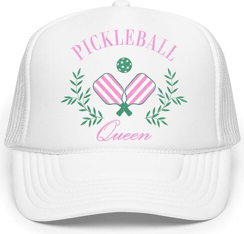 Pickleball Queen Trucker Hat Funny Sporty Pickleball Graphic Classic 5 Panel Mesh Snap Back in Saudi Arabia