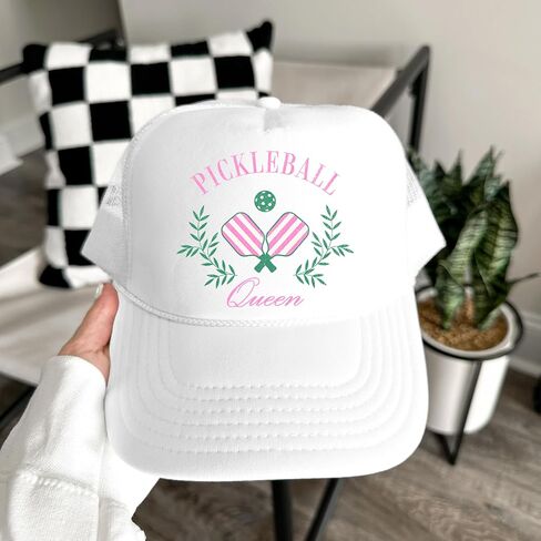 Pickleball Queen Trucker Hat Funny Sporty Pickleball Graphic Classic 5 Panel Mesh Snap Back in Saudi Arabia