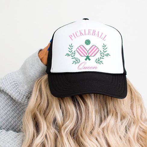 Pickleball Queen Trucker Hat Funny Sporty Pickleball Graphic Classic 5 Panel Mesh Back in Kuwait