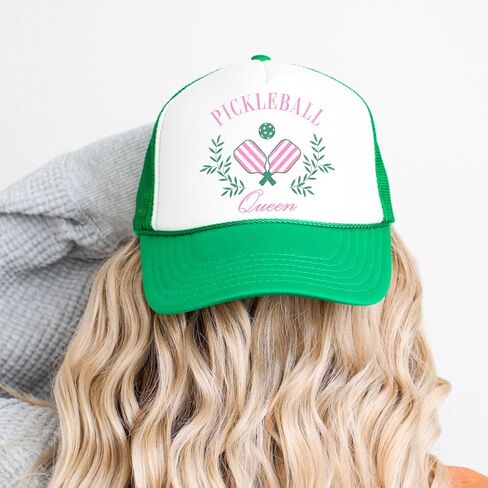 Pickleball Queen Trucker Hat Funny Sporty Pickleball Graphic Classic 5 Panel Mesh Back in Kuwait