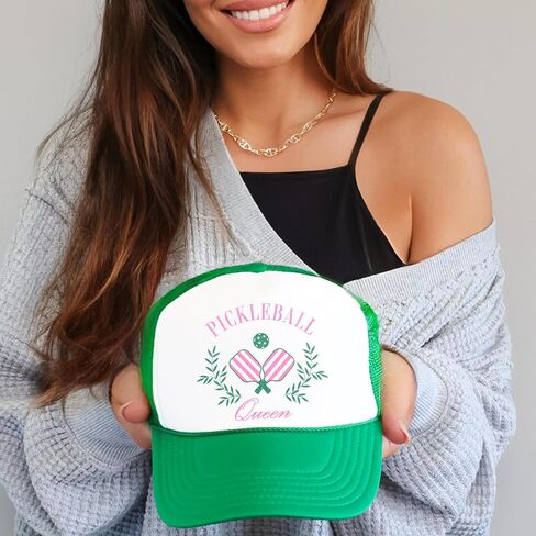 Pickleball Queen Trucker Hat Funny Sporty Pickleball Graphic Classic 5 Panel Mesh Back in Kuwait