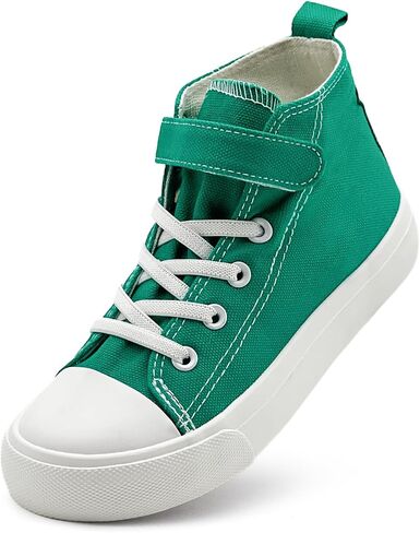 Toddler Shoes for Boys Girls, Kids Canvas Sneakers Classic Adjustable Strap Lace Up Comfortable Lightweight Running Walking Casual Shoes in Kuwait