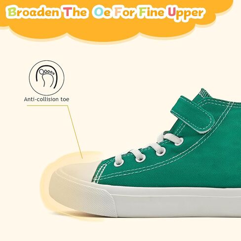 Toddler Shoes for Boys Girls, Kids Canvas Sneakers Classic Adjustable Strap Lace Up Comfortable Lightweight Running Walking Casual Shoes in Kuwait