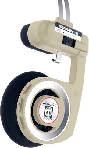 سماعات رأس Koss Porta Pro اللاسلكية 2.0 بلوتوث فوق الأذن، بطارية تدوم أكثر من 20 ساعة، شحن USB-C، ميكروفون، تمرير صوت تناظري، نمط قديم، أسود in Kuwait