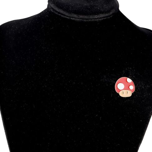 PLITI Mushroom Video Game Inspired Gift Mushroom Kingdom Gift Red Mushroom Brooch Pin For Video Game Lover in Saudi Arabia