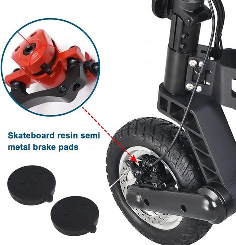 SING F LTD 4Pcs Scooter Brake Pads Compatible with Kugoo M4/M4 PRO Resin Semi-Metal/Copper-Based All Metal Brake Pads Scooter Disc Brake Pad Accessories 24x21x4mm in Kuwait