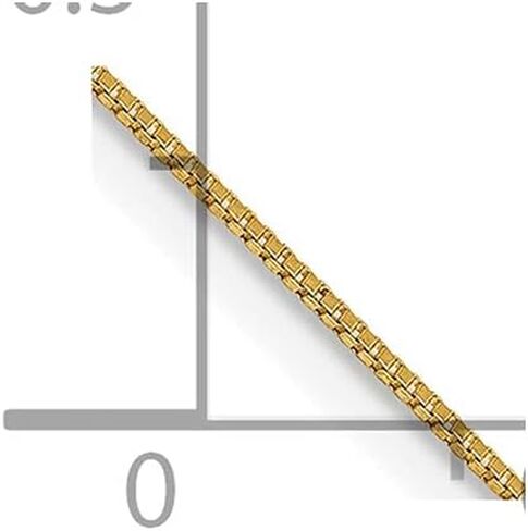 FJC FineJewelers 14 Kt أصفر الذهب 13 بوصة 0.6 مم قلادة سلسلة مربع كلاسيكية مع مشبك حلقة الربيع in Kuwait