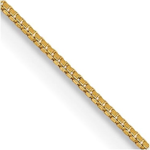 FJC FineJewelers 14 Kt أصفر الذهب 13 بوصة 0.6 مم قلادة سلسلة مربع كلاسيكية مع مشبك حلقة الربيع in Kuwait