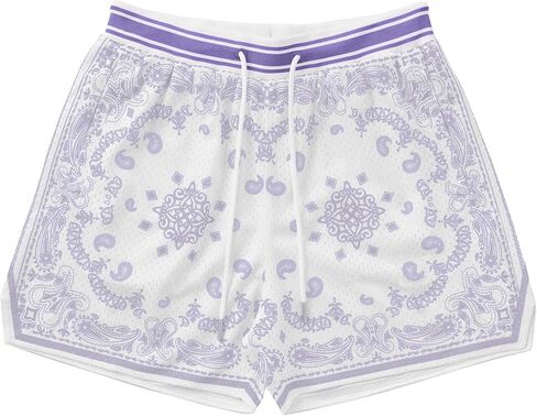 شورتات Diotsr Mens Praphic Boho Paisley Shorts Athletic Bandana Shorts Running streetwear Quartring Weist in Kuwait