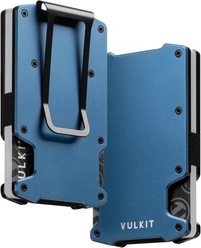 VULKIT Men's Minimalist Wallet RFID Blocking Metal Wallet with Money Clip Holds Up to 15 Cards in Saudi Arabia