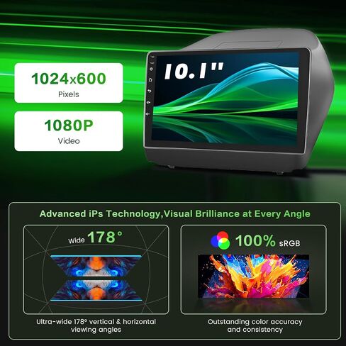 for Hyundai Tucson IX35 2010-2015【2+64G】 Fuluku Android 13 Car Stereo with Wireless Carplay Android Auto Mirror Link, 10.1’ Touchscreen Radio WiFi/GPS/FM/RDS/Bluetooth/SWC/Waterproof Backup Cam/Mic in Saudi Arabia
