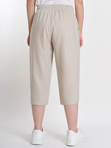 Weintee Women's Petite Linen Capris Petite Length in Saudi Arabia