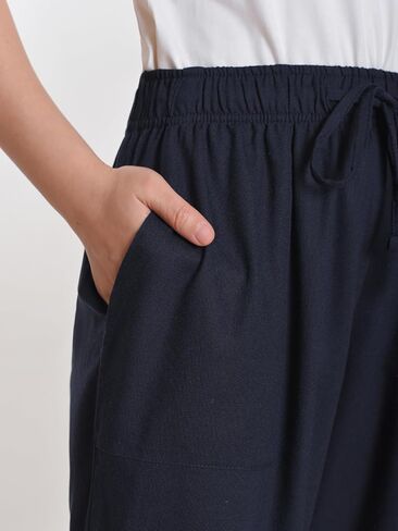 Weintee Women's Petite Linen Capris Petite Length in Saudi Arabia