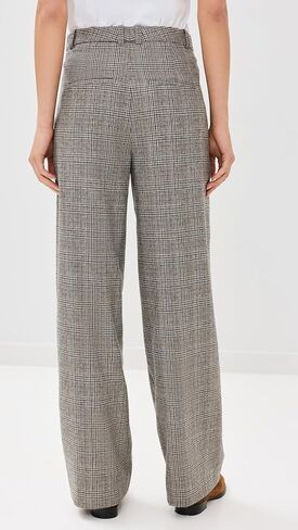 Vince Women's High Rise Wool Blend Plaid Trousers in Saudi Arabia