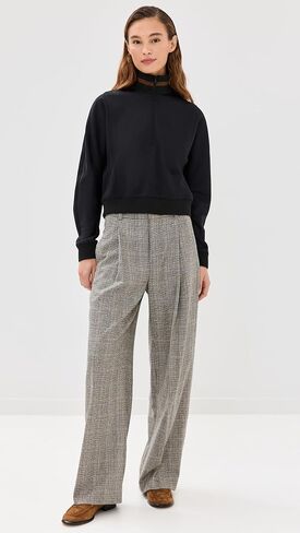 Vince Women's High Rise Wool Blend Plaid Trousers in Saudi Arabia