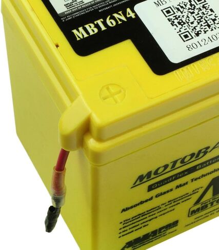 MotoBatt MBT6N4 (6V 4 Amp) Factory Activated Maintenance Free QuadFlex AGM Battery Replaces - 6N42A, 6N42A3, 6N42A4, 6N42A5, 6N42A6, 6N42A8 in Saudi Arabia
