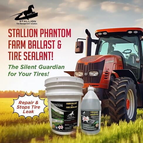 Phantom Farm Ballast and Tyre Sealant - أداء فائق - إصلاح الإطارات - توقف التوقف - تمديد عمر الإطارات - كل الطقس - السرعة البطيئة - ARDL المعتمدة (1 Gal Jug ، Phantom) in Saudi Arabia