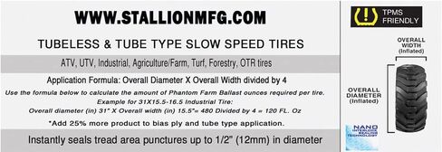 Phantom Farm Ballast and Tyre Sealant - أداء فائق - إصلاح الإطارات - توقف التوقف - تمديد عمر الإطارات - كل الطقس - السرعة البطيئة - ARDL المعتمدة (1 Gal Jug ، Phantom) in Saudi Arabia