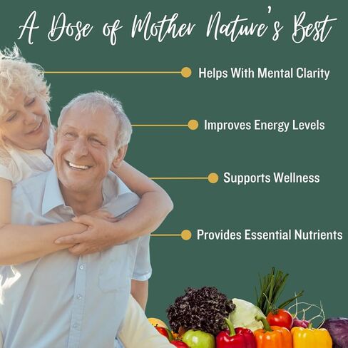 Nature's Sustenance Daily Greens, Daily Fruit and Veggies Supplement - Enhance Energy, Mental Clarity - Fruits and Vegetables Supplements - US Made, Vegan-Friendly - 30 Servings. in Kuwait