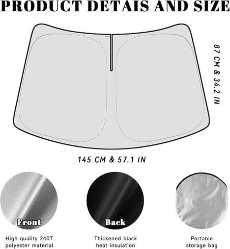 Car Windshield Sun Shade for Lexus RX 2016-2022 Accessories (OEM Design) Reflective Foldable Heat Insulation Sunshade for Ultimate Protection in Kuwait