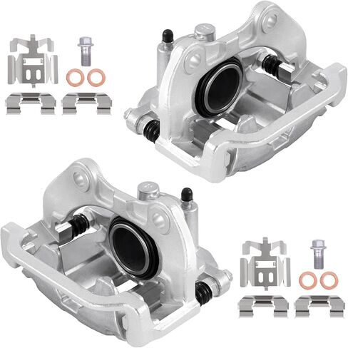2PCS Front Disc Brake Caliper Assembly w/Bracket Compatible for Chevy Avalanche Silverado 1500 Suburban Tahoe Express/GMC Sierra 1500 Yukon XL/Cadillac Escalade ESV EXT 18-B4918A 18-B4919A in Saudi Arabia