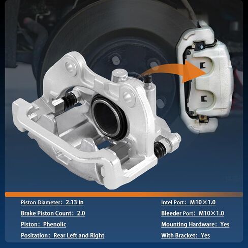 2PCS Front Disc Brake Caliper Assembly w/Bracket Compatible for Chevy Avalanche Silverado 1500 Suburban Tahoe Express/GMC Sierra 1500 Yukon XL/Cadillac Escalade ESV EXT 18-B4918A 18-B4919A in Saudi Arabia
