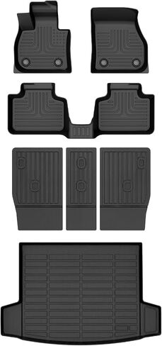 Floor Mats & Cargo Liner for GMC Terrain 2018-2024/Chevy Equinox 2018-2024(Not for EV) All Weather Automotive TPE Set Anti-Slip Floor Liners Accessories (Car Mats+Trunk Mat) Black in Saudi Arabia