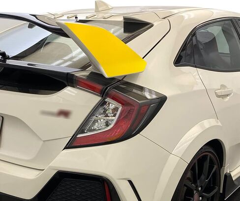 GOMU Wing Soffervish Accent Vinyl Screplay Wrap V1 متوافق مع Honda Civic Type R 2017 2018 2019 2020 - Matte Yellow in Kuwait