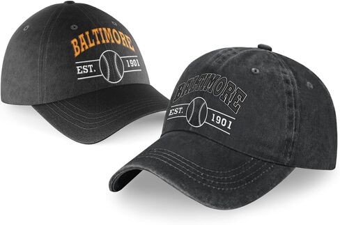 المدينة المطرزة عتيقة الكلاسيكية 2 عبوات مغسولة والألوان Snapback Caps للرجال نساء ، المعجبين قابلة للتعديل قبعة البيسبول. in Kuwait