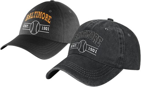 المدينة المطرزة عتيقة الكلاسيكية 2 عبوات مغسولة والألوان Snapback Caps للرجال نساء ، المعجبين قابلة للتعديل قبعة البيسبول. in Kuwait