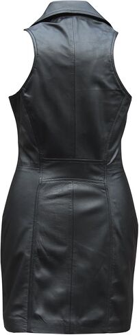 New Genuine Soft Sexy Lambskin Leather Women Designer Ladies Dress in Saudi Arabia