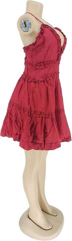 Wokanse Women Sexy v-neck spaghetti straps crossless ruched ruched party party club beach mini dresses in Kuwait