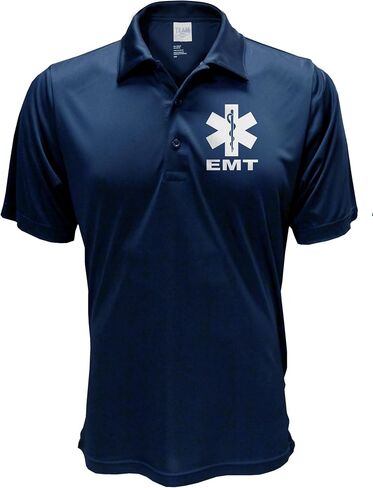 EMT Performance Polo مع تصميم عاكس على الصدر الأيسر والخلف ، تقنية فتل الرطوبة in Kuwait