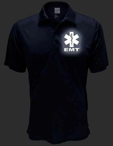 EMT Performance Polo مع تصميم عاكس على الصدر الأيسر والخلف ، تقنية فتل الرطوبة in Kuwait