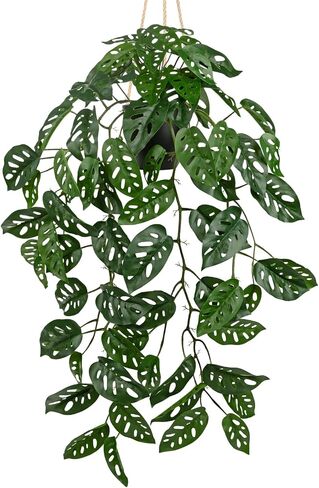 Large Fake Hanging Plants in Pot with Hook, 37" Artificial Hanging Pothos Long Vines Plants, Fake Potted Greenery Plant for Room Wall Living Room Bathroom Kitchen, Big Faux Ivy Houseplants for Shelf in Saudi Arabia