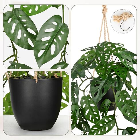 Large Fake Hanging Plants in Pot with Hook, 37" Artificial Hanging Pothos Long Vines Plants, Fake Potted Greenery Plant for Room Wall Living Room Bathroom Kitchen, Big Faux Ivy Houseplants for Shelf in Saudi Arabia