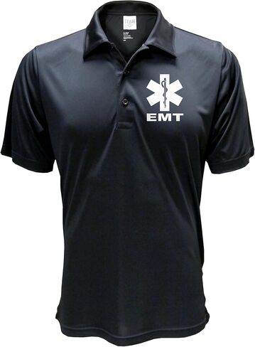 EMT Performmance Polo with Reflective Design on Left Chest and Back, Moisture Wicking Technology in Kuwait