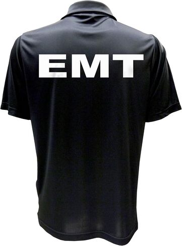 EMT Performmance Polo with Reflective Design on Left Chest and Back, Moisture Wicking Technology in Kuwait