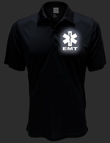 EMT Performmance Polo with Reflective Design on Left Chest and Back, Moisture Wicking Technology in Kuwait