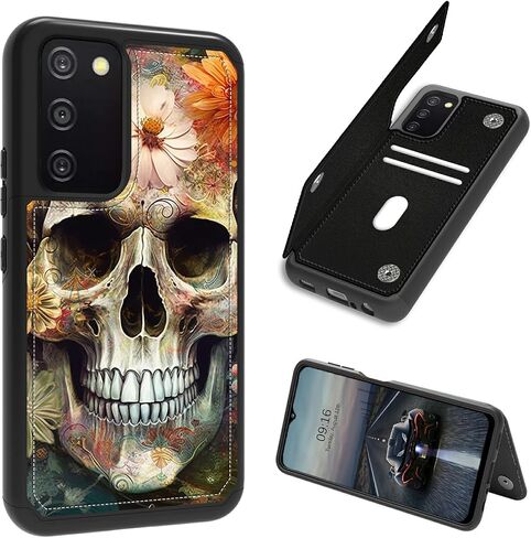 حافظة محفظة سلحفاة البحر لـ Samsung Galaxy S23 Ultra ، لـ Samsung S23 Ultra Case Pu Crays Stand Kickstand Wroofbroof Wallet مع حامل البطاقة وحماية RFID للنساء الرجال in Kuwait
