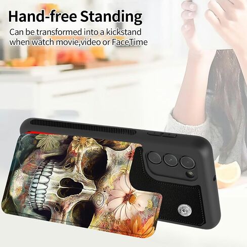 حافظة محفظة سلحفاة البحر لـ Samsung Galaxy S23 Ultra ، لـ Samsung S23 Ultra Case Pu Crays Stand Kickstand Wroofbroof Wallet مع حامل البطاقة وحماية RFID للنساء الرجال in Kuwait