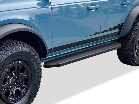 APS Black Running Boards Style Compatible with Ford Bronco 2021-2025 Sport Utility 4-Door (Nerf Bars Side Steps) 6in Wide in Saudi Arabia