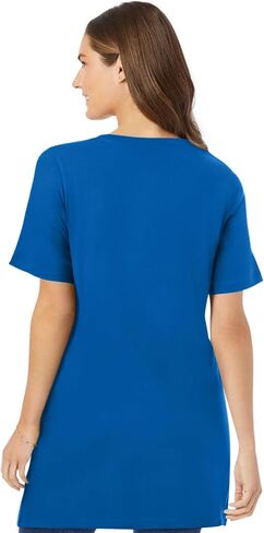 Woman Within Plus Size Perfect Short-Sleeve V-Neck Tunic in Saudi Arabia