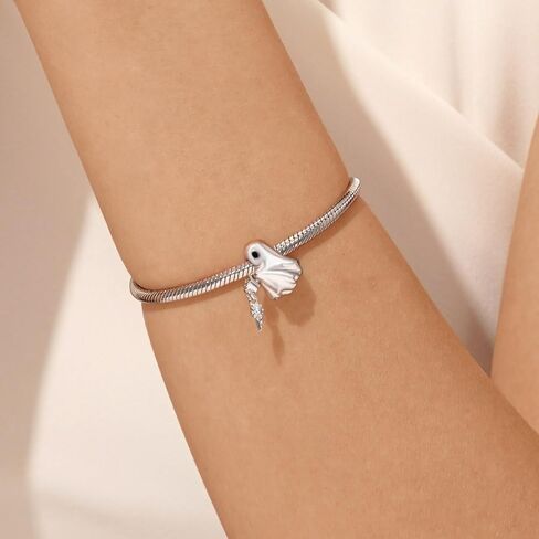 GNOCE Ghost Watering Flower Halloween Charm Sterling Silver Bead Halloween Charm Fit Bracelet/Necklace for Women Wife/Jewelry Gift in Saudi Arabia
