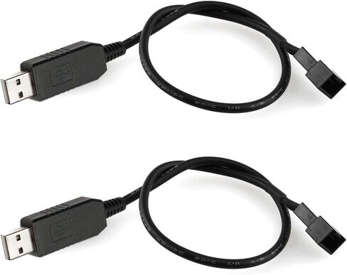 12V الجهد USB USB إلى 3 دبوس و 4 أسنان مروحة محول محول الأكمام مع منظم التبديل والسرعة in Kuwait
